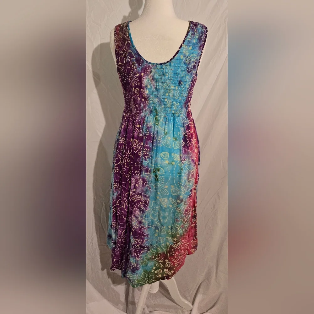 BOHO Multicolor Boho Sleeveless Women's Dress - Picture 3 of 11